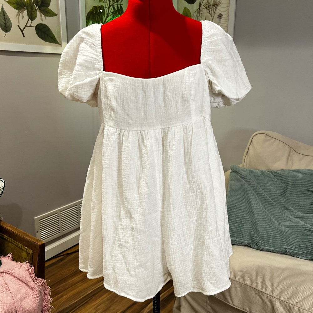 Princess Polly White Babydoll Lorna Romper in Size 8